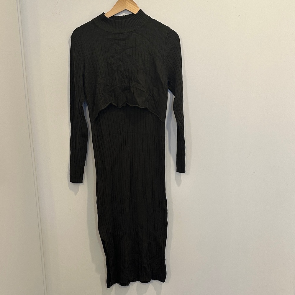 Ripe Green Ivy Nella Ribbed Maternity Nursing Dress